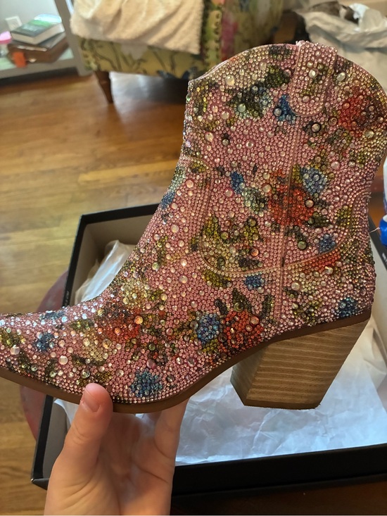 Betsey Johnson Shoes - Floral Crystal Embellished Women’s Ankle Boot Betsey johnson brand, with box!